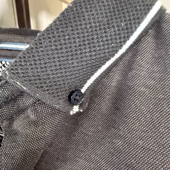 Denim And Flower Ricky Singh Men’s Black Stone‎ Washed Polo Cotton Blend XL - Picture 4 of 7